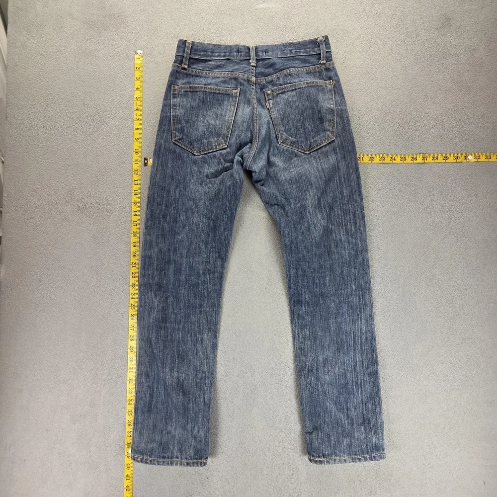Vintage Levis 501 Jeans Mens Blue Selvedge LVC Straight‎ Button Fly Fits 28x29